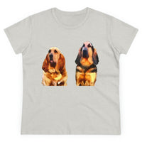 Bloodhounds 'Bear & Bubba' Women's Midweight Cotton Tee (Color: Ash)