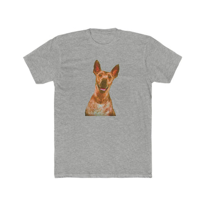 Peruvian Inca Orchid Men's Fitted Cotton Crew Tee (Color: Heather Grey)