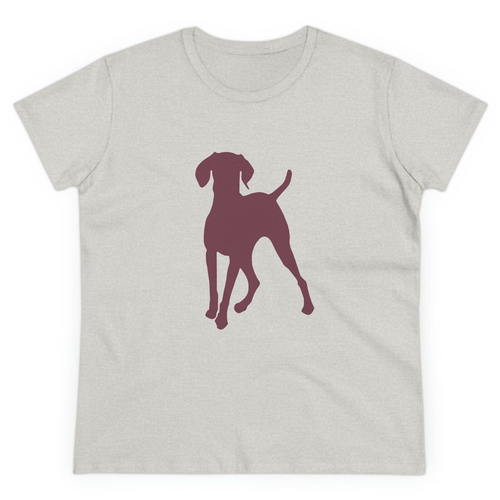 Hungarian Vizsla Women's Midweight Cotton Tee (Color: Ash)