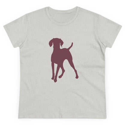 Hungarian Vizsla Women's Midweight Cotton Tee (Color: Ash)