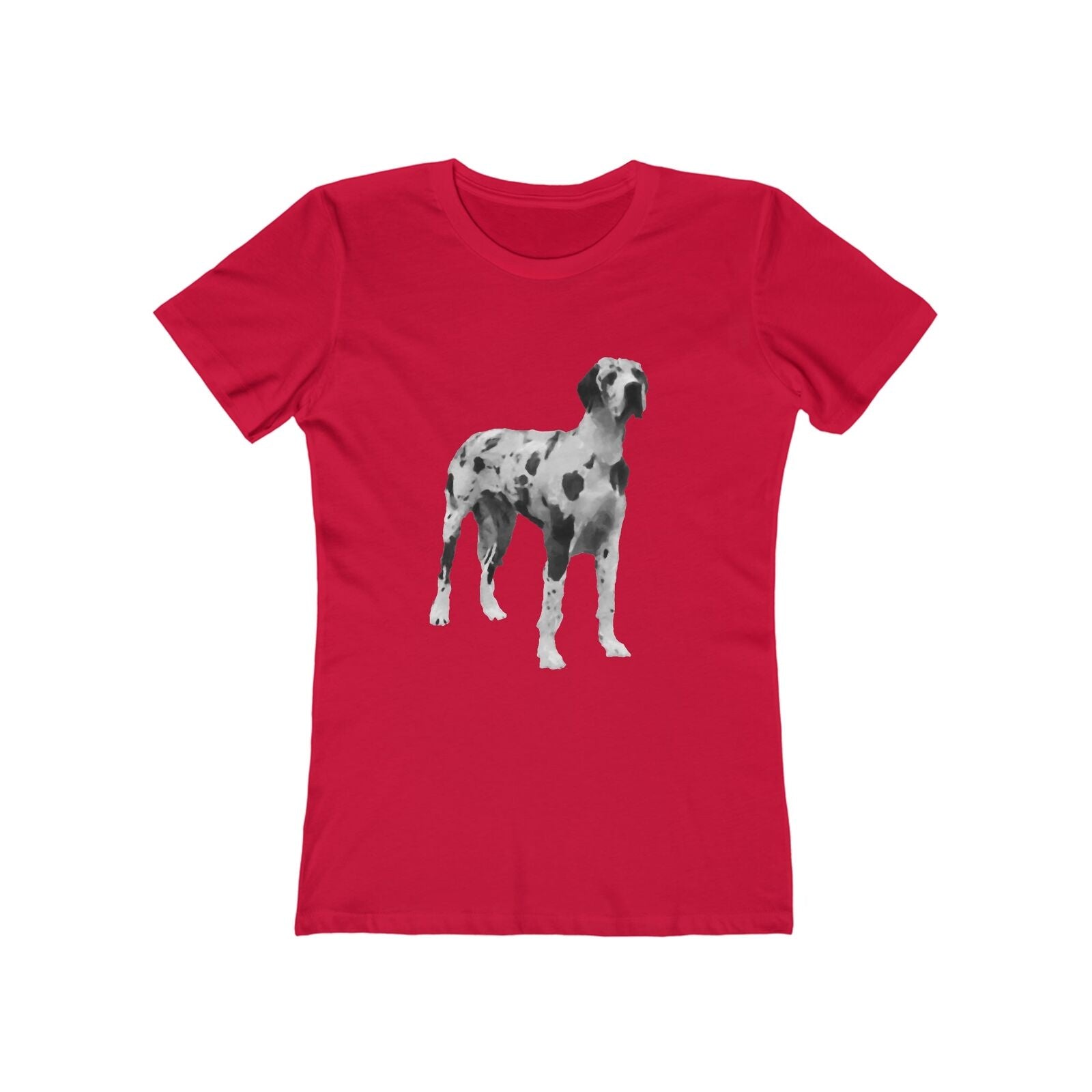 Great Dane 'Zeus' Women's Slim FIt Ringspun Cotton T-Shirt (Colors: Solid Red)