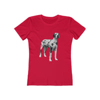 Great Dane 'Zeus' Women's Slim FIt Ringspun Cotton T-Shirt (Colors: Solid Red)