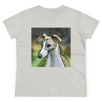 Whippet 'Simba #2' Women's Midweight Cotton Tee (Color: Ash)