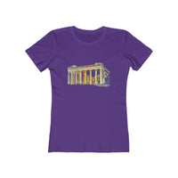 Parthenon - Ancient Greece - Women's Slim Fit Ringspun Cotton T-Shirt (Colors: Solid Purple Rush)
