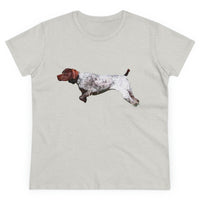 German Shorthaired Pointer 'On Point' Women's Midweight Cotton Tee (Color: Ash)