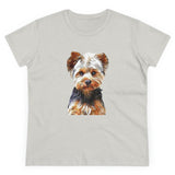 Yorkshire Terrier - Yorkie 'Lupis' Women's Midweight Cotton Tee (Color: Ash)