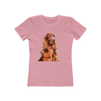 Irish Setter 'Shamus' Women's Slim Fit Ringspun Cotton T-Shirt (Colors: Solid Light Pink)