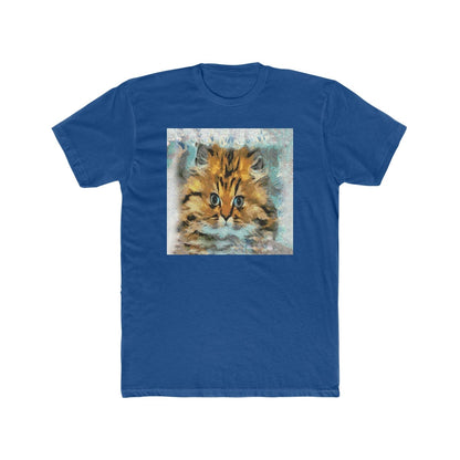 Fat Cat - Men's Fitted Cotton Crew Tee (Color: Solid Royal)