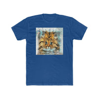 Fat Cat - Men's Fitted Cotton Crew Tee (Color: Solid Royal)