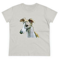 Whippet 'Simba #1' Women's Midweight Cotton Tee (Color: Ash)