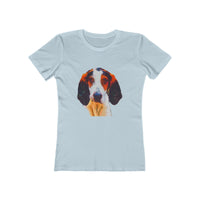 Treeing Walker Coonhound - Women's Slim Fit Ringspun Cotton T-Shirt (Colors: Solid Light Blue)