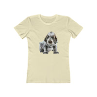 Spinone Italiano - Women's Slim Fit Ringspun Cotton T-Shirt (Colors: Solid Natural)