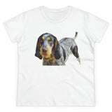 Bluetick Coonhound Women's Midweight Cotton Tee (Color: White)