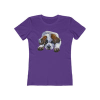 St. Bernard 'Sontuc' - Women's Slim Fit Ringspun Cotton T-Shirt (Colors: Solid Purple Rush)