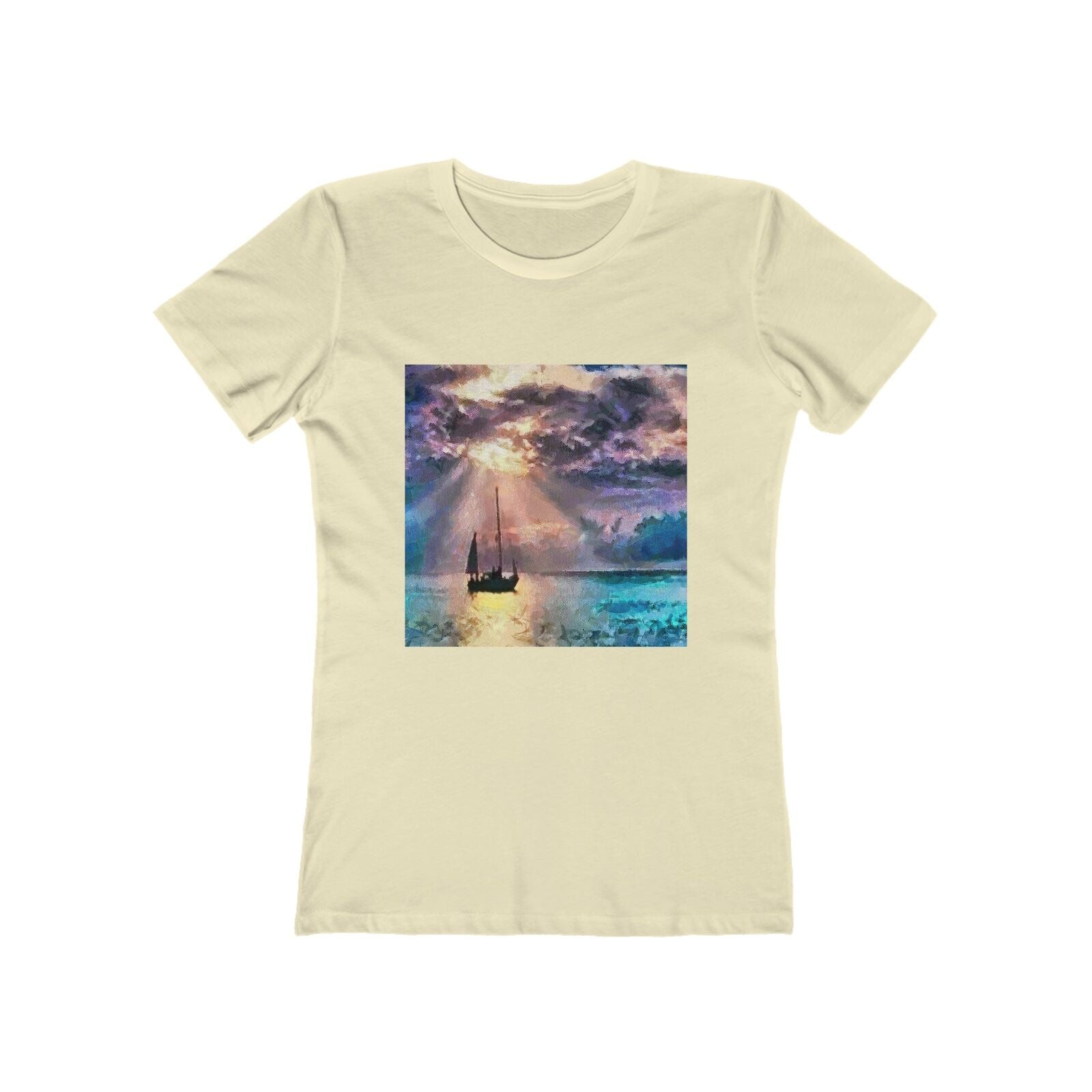 Greek Islands 'Aegean Enchantment' - Women's Slim Fit Ringspun Cotton (Colors: Solid Natural)