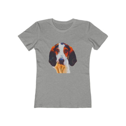 Treeing Walker Coonhound - Women's Slim Fit Ringspun Cotton T-Shirt (Colors: Heather Grey)