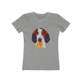 Treeing Walker Coonhound - Women's Slim Fit Ringspun Cotton T-Shirt (Colors: Heather Grey)