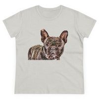 French Bulldog #2 Women's Midweight Cotton Tee (Color: Ash)