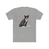Cat from Hydra - Men's FItted Cotton Crew Tee (Color: Heather Grey)