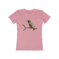 Humming Bird 'Cheeky' Women's Slim Fit Ringspun Cotton T-Shirt (Colors: Solid Light Pink)