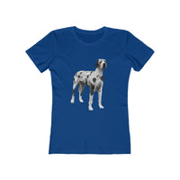 Great Dane 'Zeus' Women's Slim FIt Ringspun Cotton T-Shirt (Colors: Solid Royal)