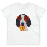 Treeing Walker Coonhound Women's Midweight Cotton Tee (Color: White)