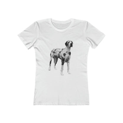 Great Dane 'Zeus' Women's Slim FIt Ringspun Cotton T-Shirt (Colors: Solid White)