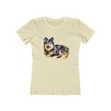 Finnish Lapphund - Women's Slim Fit Ringspun Cotton T-Shirt (Colors: Solid Natural)