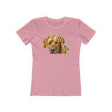 Rhodesian Ridgeback 'Zulu' - Women's Slim Fit Ringspun Cotton T-Shirt (Colors: Solid Light Pink)