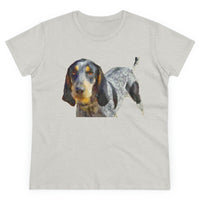 Bluetick Coonhound Women's Midweight Cotton Tee (Color: Ash)