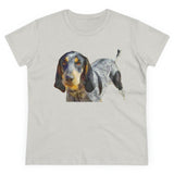 Bluetick Coonhound Women's Midweight Cotton Tee (Color: Ash)