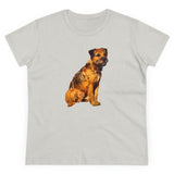 Border Terrier 'Andrew' Women's Midweight Cotton Tee (Color: Ash)