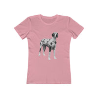 Great Dane 'Zeus' Women's Slim FIt Ringspun Cotton T-Shirt (Colors: Solid Light Pink)