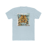 Fat Cat - Men's Fitted Cotton Crew Tee (Color: Solid Light Blue)