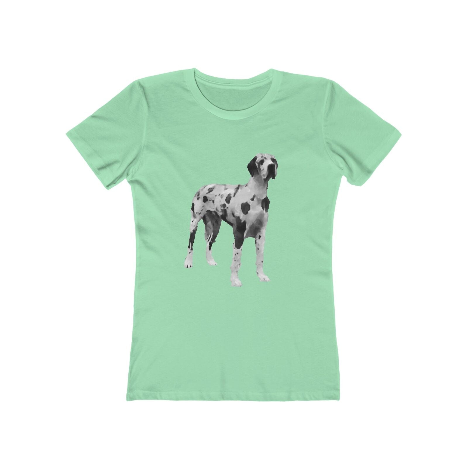 Great Dane 'Zeus' Women's Slim FIt Ringspun Cotton T-Shirt (Colors: Solid Mint)
