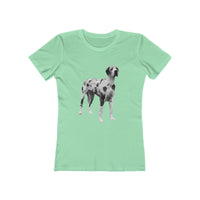 Great Dane 'Zeus' Women's Slim FIt Ringspun Cotton T-Shirt (Colors: Solid Mint)