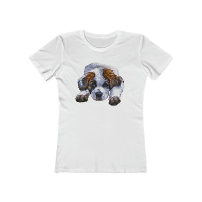 St. Bernard 'Sontuc' - Women's Slim Fit Ringspun Cotton T-Shirt (Colors: Solid White)