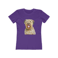 Bouvier des Flandres - Women's Slim Fit Ringspun Cotton T-Shirt (Colors: Solid Purple Rush)