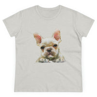 French Bulldog 'Bouvier' Women's Midweight Cotton Tee (Color: Ash)