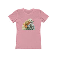 Yellow Labrador Retriever - Women's Slim Fit Ringspun Cotton T-Shirt (Colors: Solid Light Pink)