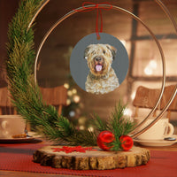 Bouvier des Flandres Metal Ornaments - Add Furry Charm to Your Christmas Tree with Durable and High-Resolution Printed Aluminum Ornaments - Practical and Easy to Clean.