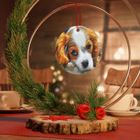 Cavalier King Charles Spaniel Puppy Metal Ornaments