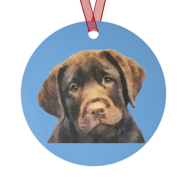 Chocolate Labrador Retriever Metal Ornaments