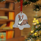 Boston Terrier 'Seely' Metal Ornaments - Add some Whimsy to Your Holiday Decor - Crafted with Durability and High Resolution Printing