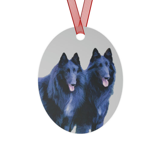 Belgian Shepherd Metal Ornaments - Add a Whimsical Touch to Your Christmas Tree - Durable and Sparkling Décor