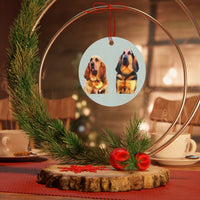 Bloodhounds 'Bear & Bubba' Metal Ornaments