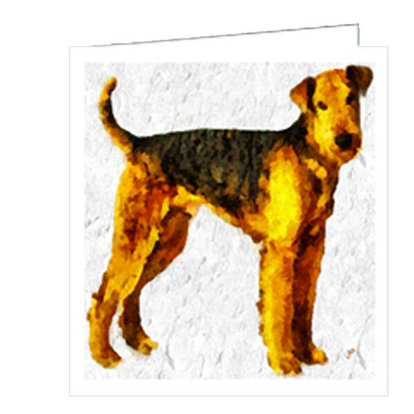 Airedale &#39;Lucy&#39; Set of 6 Blank Notecards by Doggylips™