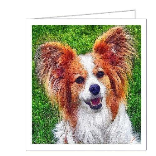 Papillon McQueen - Set of 6 Blank Notecards by Doggylips