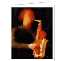Saxy Sax- Set of 6 Notecards with Envelopes by Doggylips