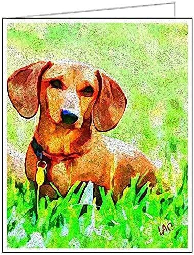 Dachshund - Daisy - - Set of 6 Notecards by Doggylips